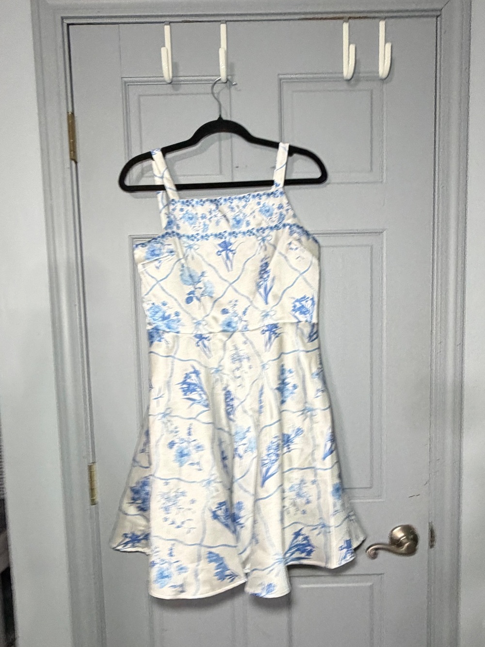 Zunie White and Blue Floral Sundress for Teenage Girls